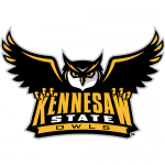 A black and yellow logo of kennesaw state owls.